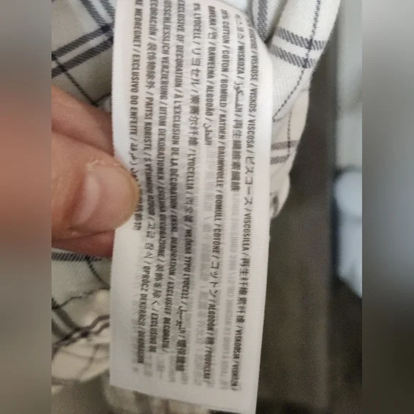 ***Abercrombie & Finch Wrapped Blouse Checkered Tie Shirt (XS) - Picture 6 of 6